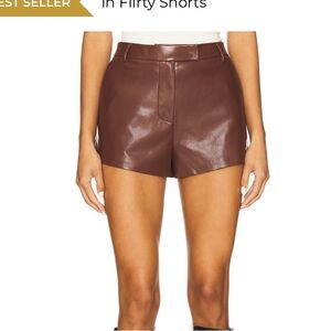 House of Harlow faux leather shorts